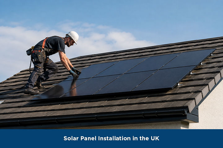 Solar panel installation UK home roof